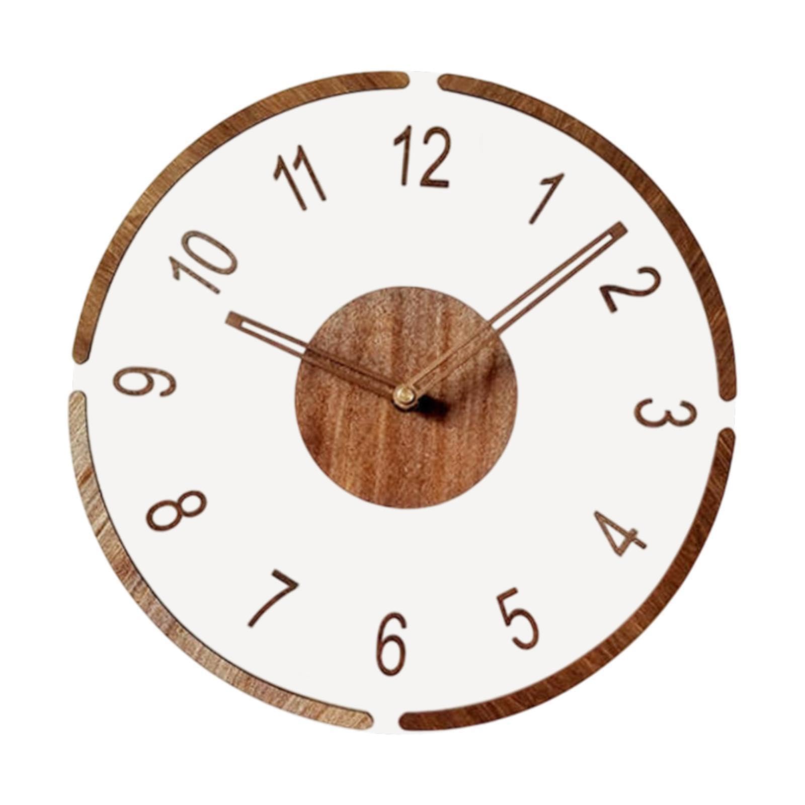 Horloge murale tendance pour chambre à coucher au design épuré de 30cm
