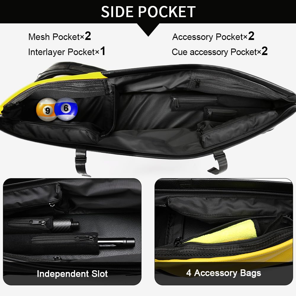 Amazon.co.jp: TROUFY 4X5 プールキューケース PUレザー - 4本の