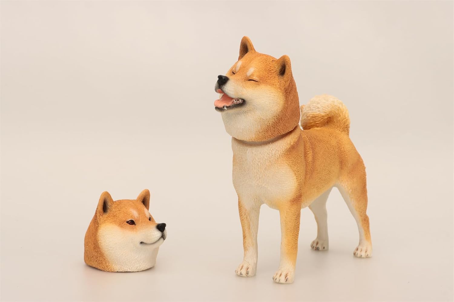 1:6 Scale Shiba Inu Dog Figure Realistic Animal Model Resin Decoration (001)