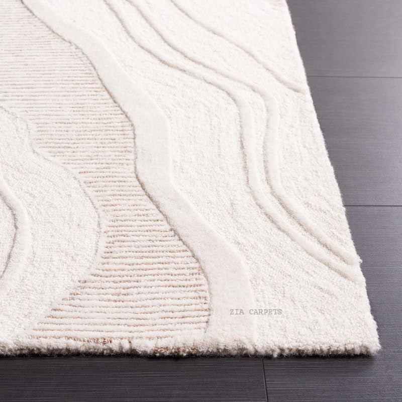 Image of Handmade Wool Anatolia Collection Bedroom & Living Room Carpet Size 6 X 8 Feet