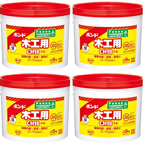 Amazon | コニシ ボンド 木工用(ポリ缶) CH18フル 5kg 4缶入り #40177