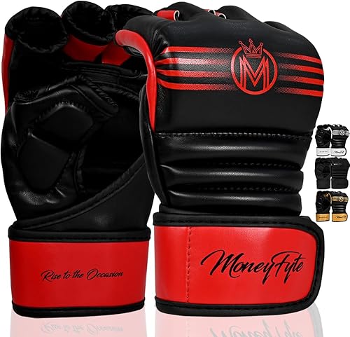 MoneyFyte Crown - Guantes de artes marciales para hombres y mujeres, guantes de boxeo para artes marciales, guantes de lucha y kickboxing UFC