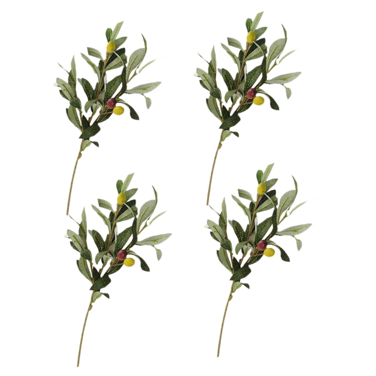 Cabilock 3 Set Eleganti Rami Di Ulivo Steli Artificiali Rami Di Ulivo Piante Finte Per La Decorazione Della Tavola Di Casa Hawaii Feste Matrimonio Ufficio 4 Pezzi * 3