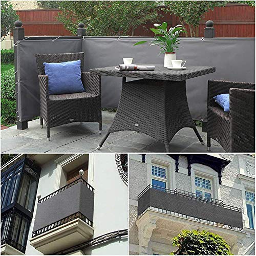 Balkon Sichtschutz Ohne Bohren – 115 X 1600 Cm, Braun, UV-beständig – Für Garten, Terrasse & Zaun