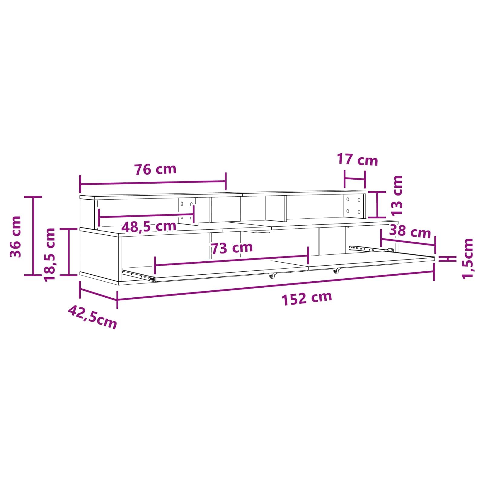 vidaXL Studio - Scrivania in legno duro, 152 x 42,5 x 36 cm, in legno ingegnerizzato, scrivania moderna e funzionale per la musica, mobile con tastiera in legno, arredamento minimalista