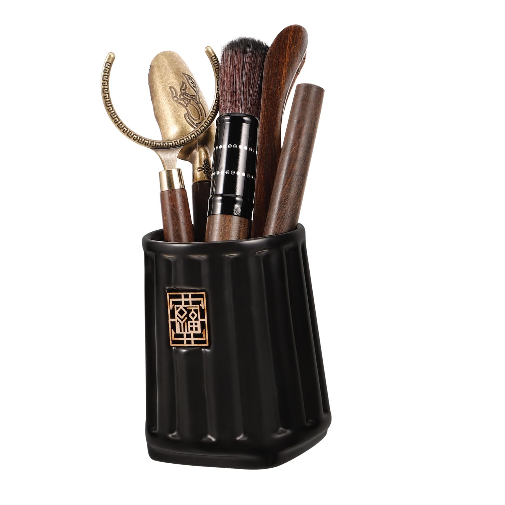 OUNONA 3 Sets Tee Kunst Set Chinesisches Teezeremonie Zubehör Tee Zubehör Für Teeliebhaber Frauen Tee Zubehör Tee Utensilien Teelöffel Für Losen Tee Gongfu Tee Zubehör Keramik