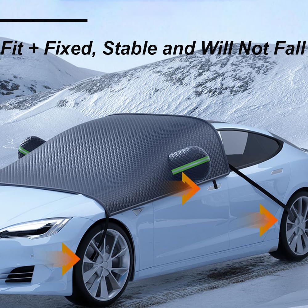 Frontscheibenabdeckung Winter für BMW 5 Series 2014-2016, Auto Windschutzscheiben Abdeckung Ultra Dick Abdeckung Gegen Schnee EIS Frost Staub, Autoabdeckung,D-Black