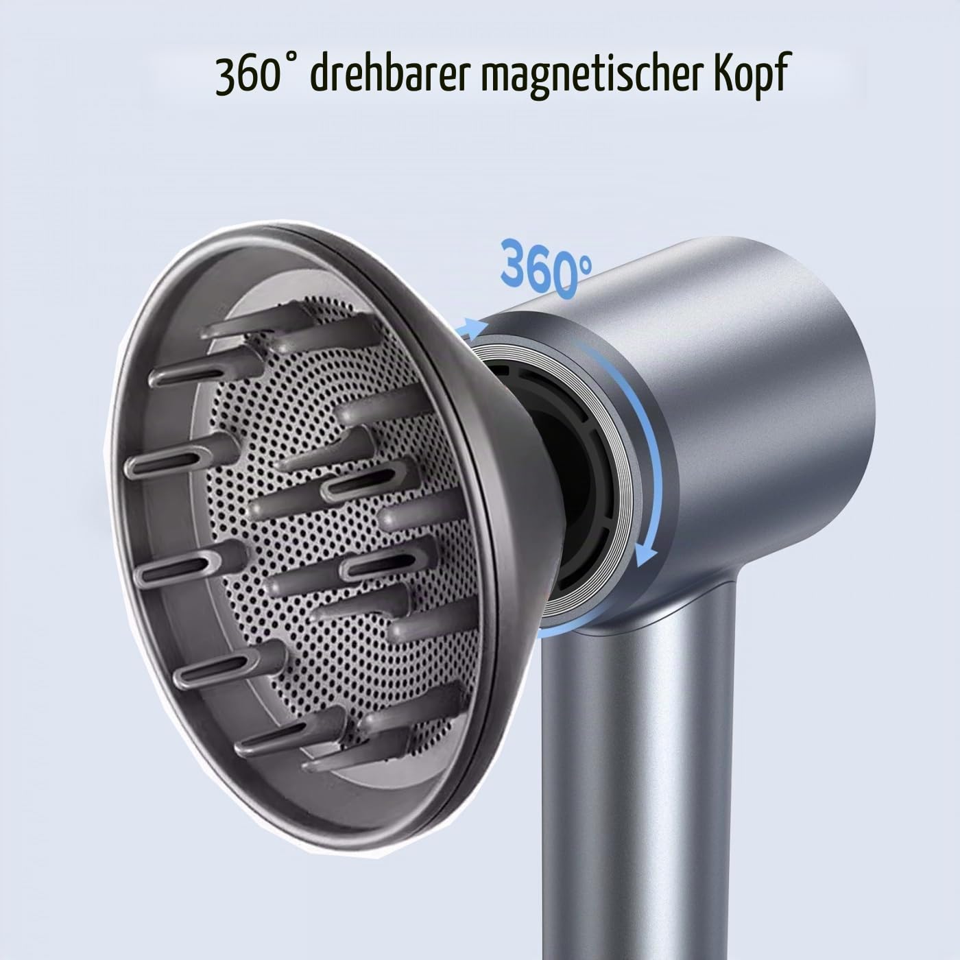 Chuancheng Haardiffusor-Aufsatzdüse für Laifen Swift Haartrockner/Swift SE, Trocknen Styling Curling Zubehör, 360 Grad drehbar