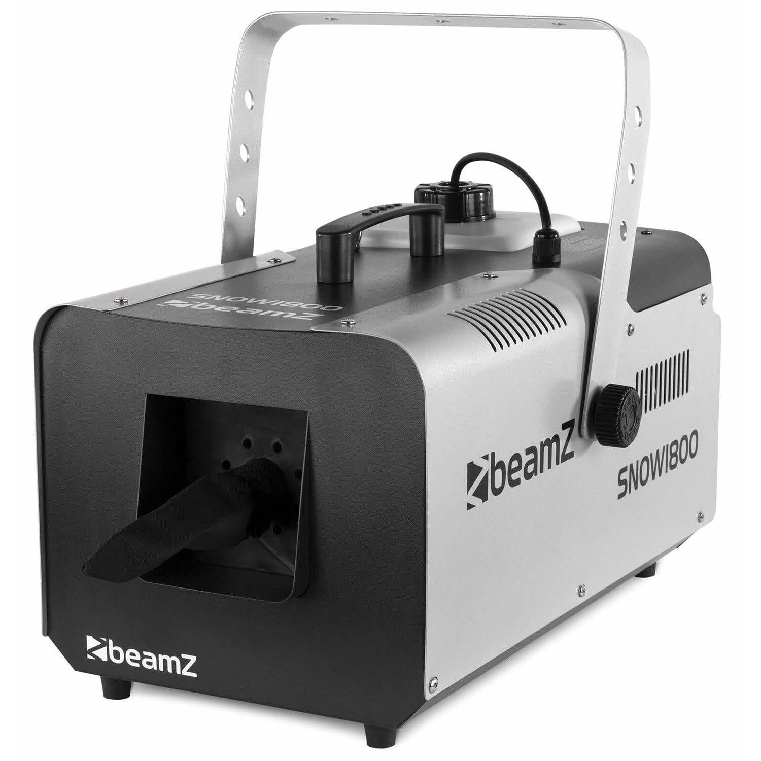 Beamz Snow 1800 Macchina da neve da 1800 W, effetto fiocco di neve molto realistico, serbatoio da 2,5 l, telecomando con cavo da 3 m, non lascia tracce sul terreno, atmosfera invernale, potenti