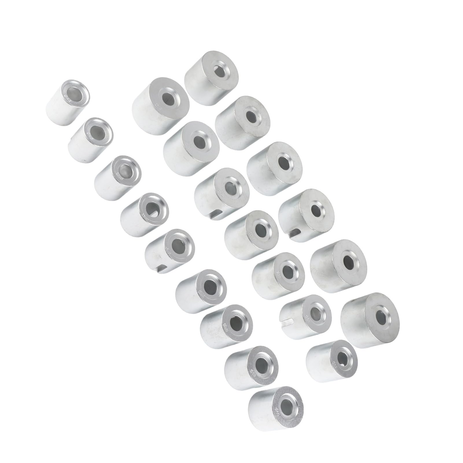 Ensemble d'outils d'insertion de Retrait de Roulement, Outil de Retrait de Roulement de Douille en Acier au Carbone, 22 Manchons de Presse, 5 Broches pour Voitures LGV Poids Lourds,