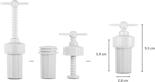 Miniatura 3 de Tredoni Trituradora de tornillo de prensa de ajo de 1.2 x 2.5 pulgadas, trituradora de ajo de plástico, color blanco