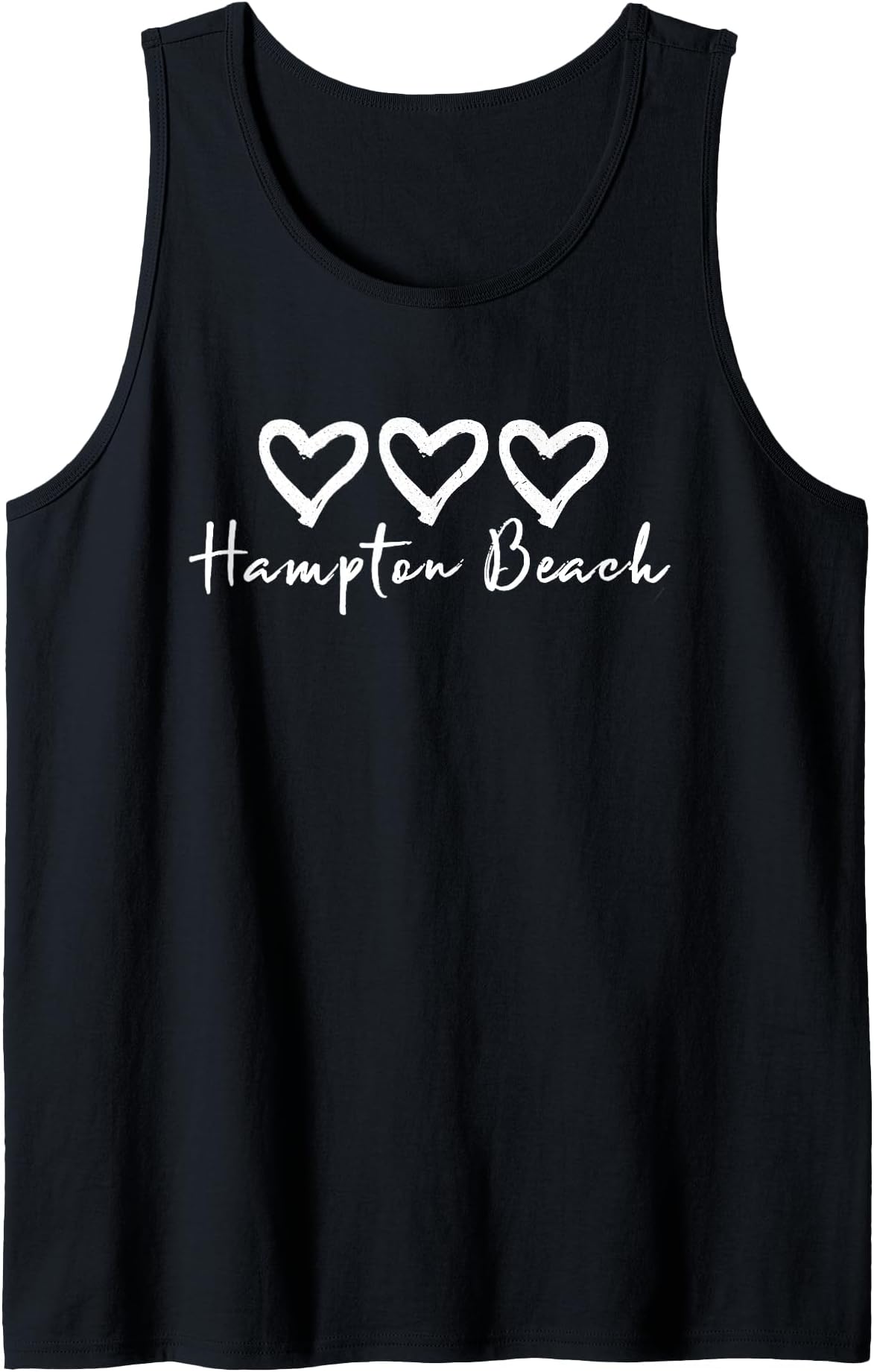 Love Heart Hampton Beach New Hampshire Rustic Hearts Text Tank Top