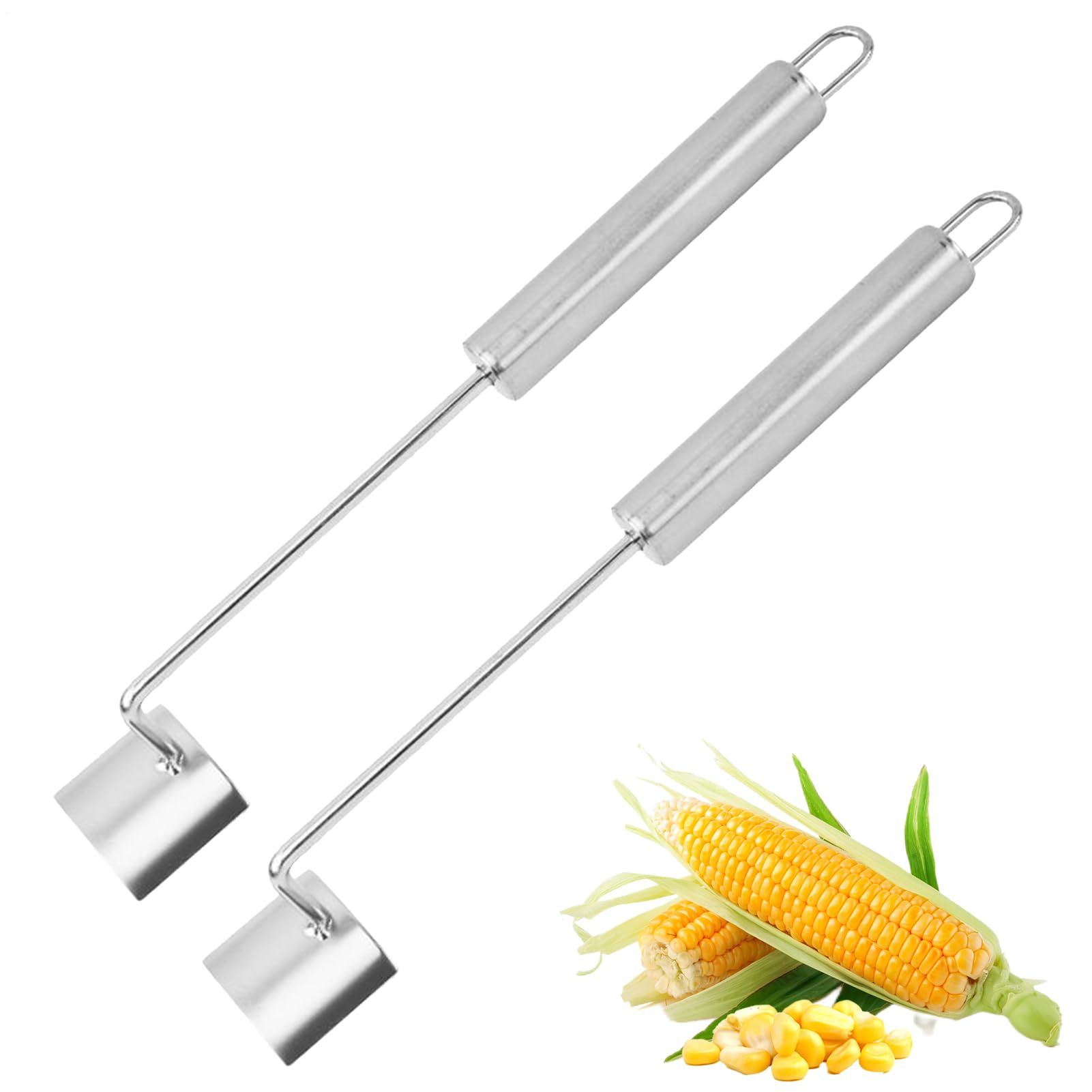 Corn On The Cob Peeler - Stainless Steel Ergonomic Cutter Remover - Corn Shaver for on the Cob,for Kitchen Vegetable Sweet Salad Home Prep BBQ Picnics