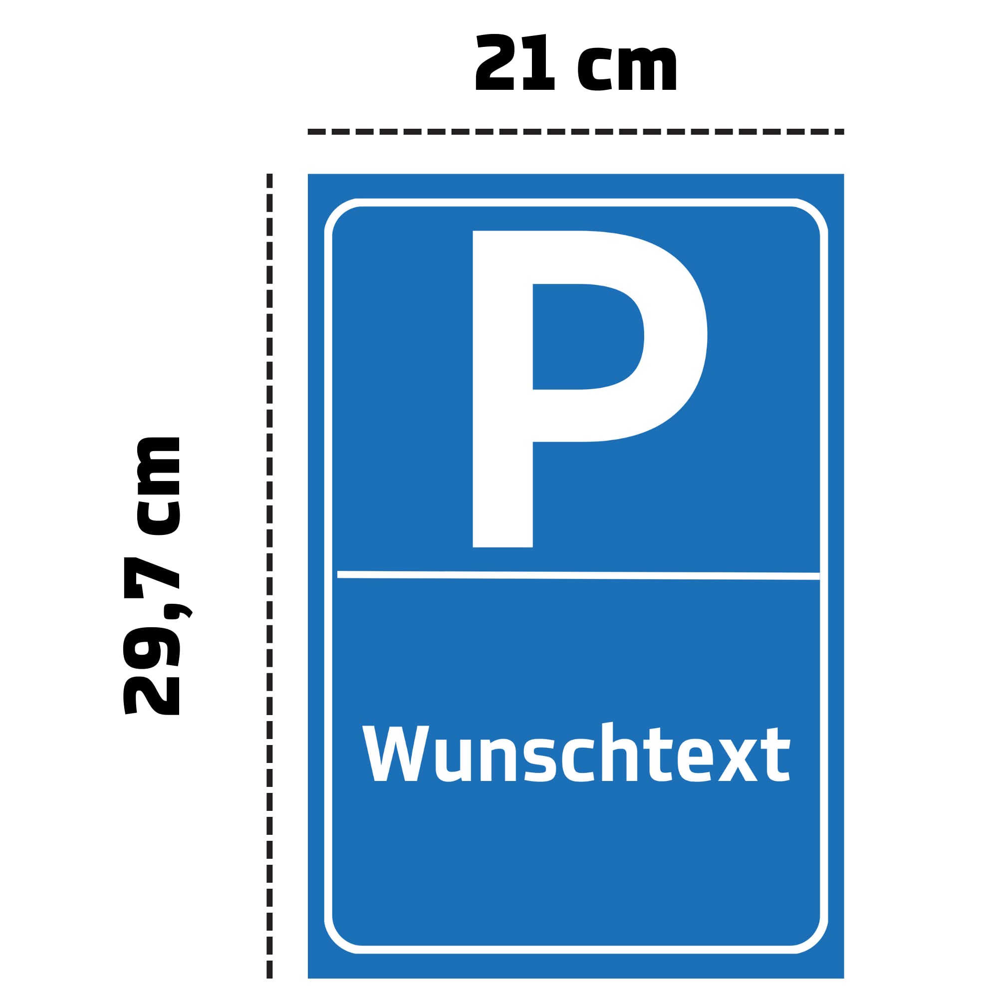 Individuelles Parkplatzschild Mit Gravur – Wunschtext Bis 2 Zeilen, Witterungsbeständiger Kunststoff, Verschiedene Befestigungsarten