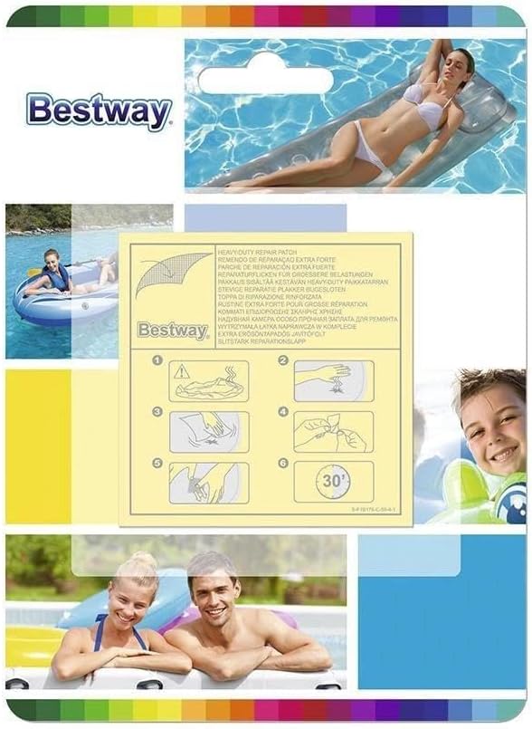 Bestway Heavy Duty Repair Patch, Swimming Pool Patch Repair Kit, Pool Puncture