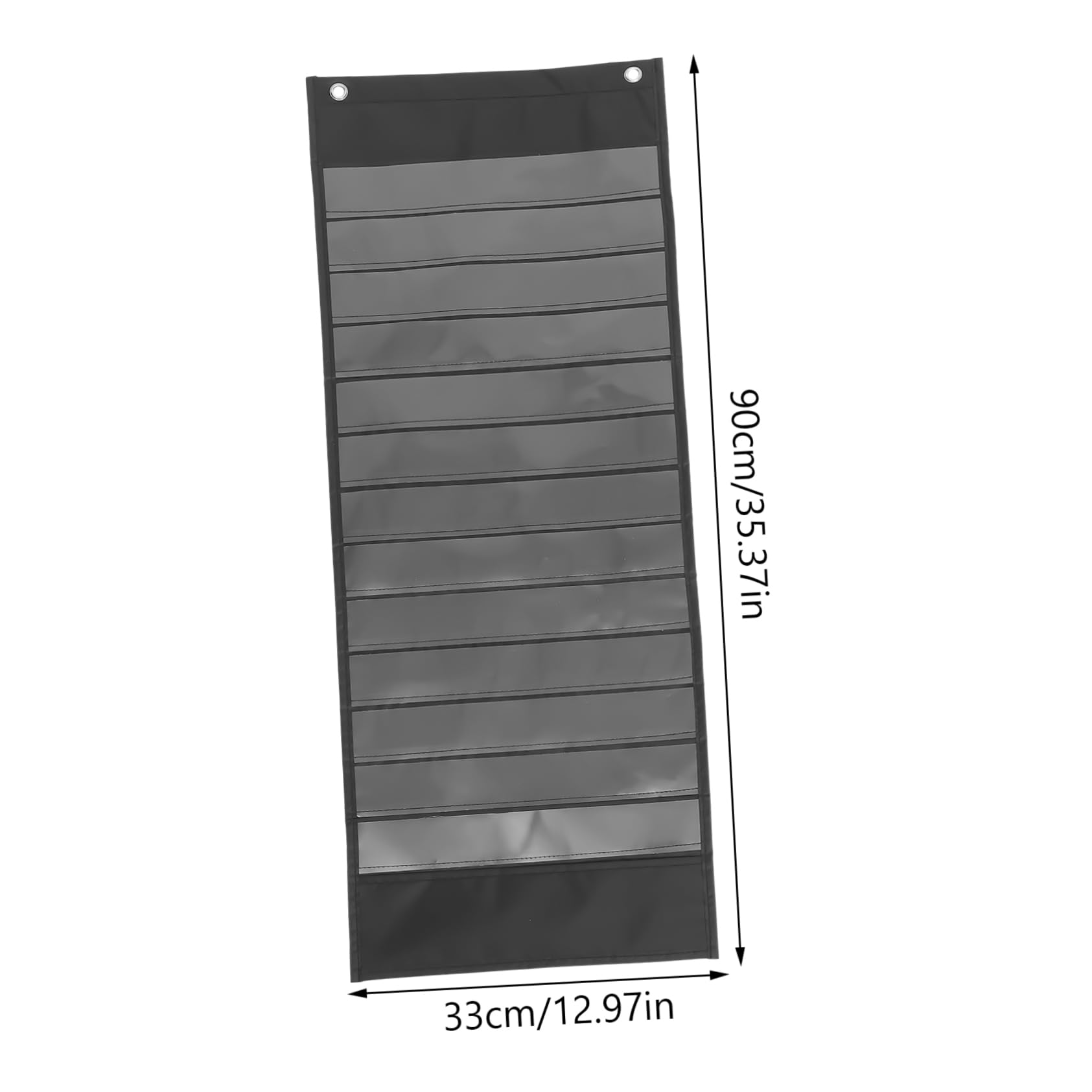 Happyyami Oxford Cloth Door Back Hanging Bag Portable Multi Layer File Organizer for Home Office School S Black Oxford Material for Magazines Books Documents Storage