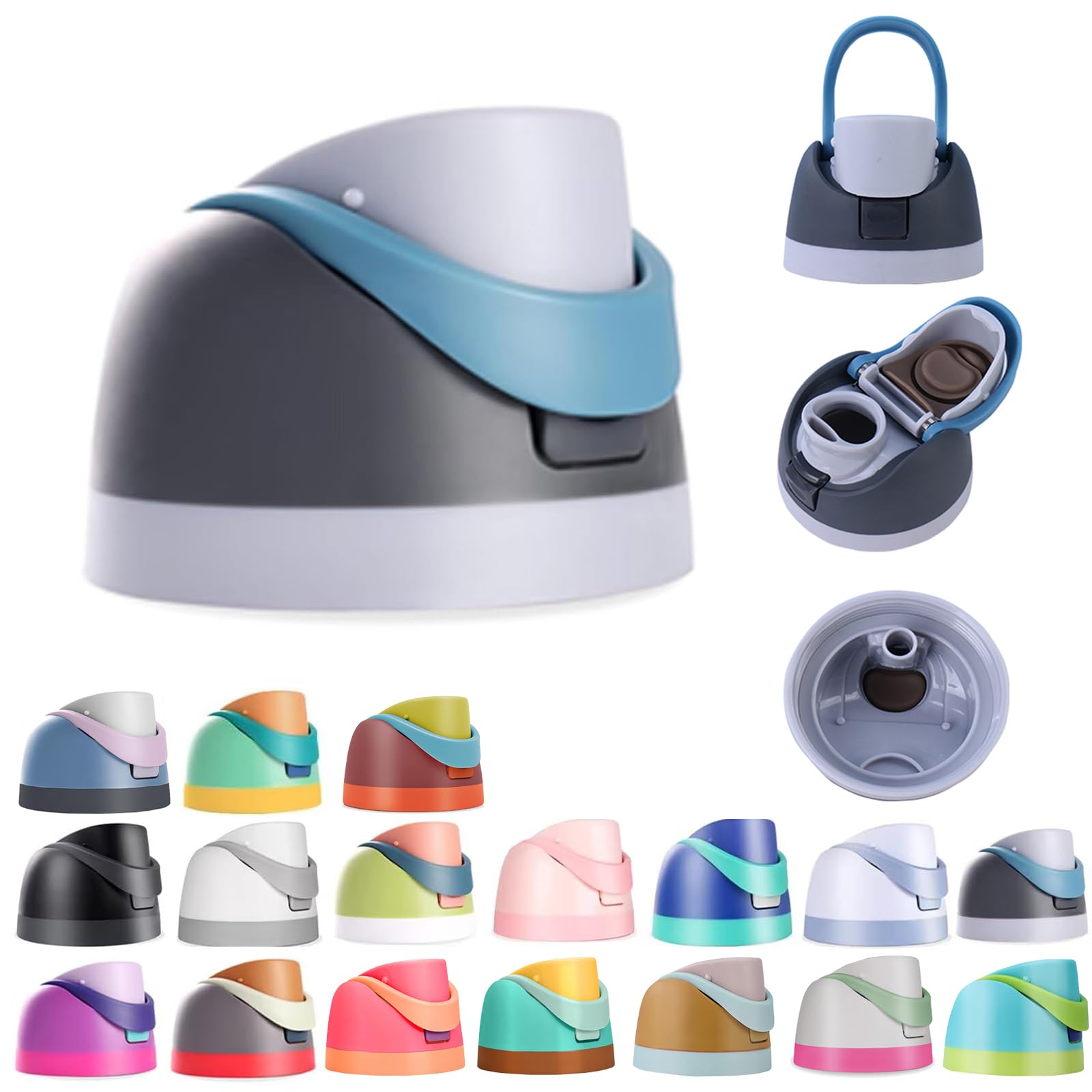 Replacement Lid for Owala Freesip, One Button Water Bottle Top Replacement Cap Compatible with Owala Cup 16oz 24oz 32oz 40oz, Leakproof Lids Accessory，BPA-Free，No Water Leakage