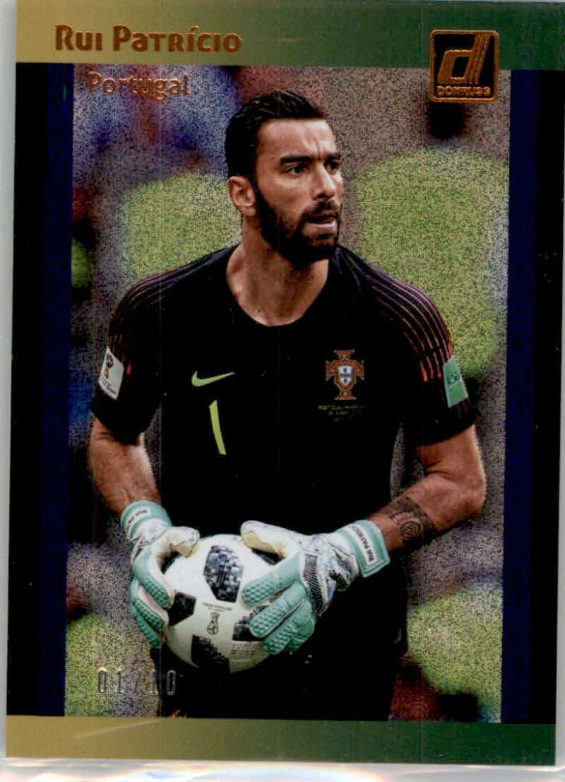 2018-19 Donruss 1989 Tribute Blue #18 Rui Patricio SER/10 Portugal Official Soccer Card in Raw (NM or Better) Condition