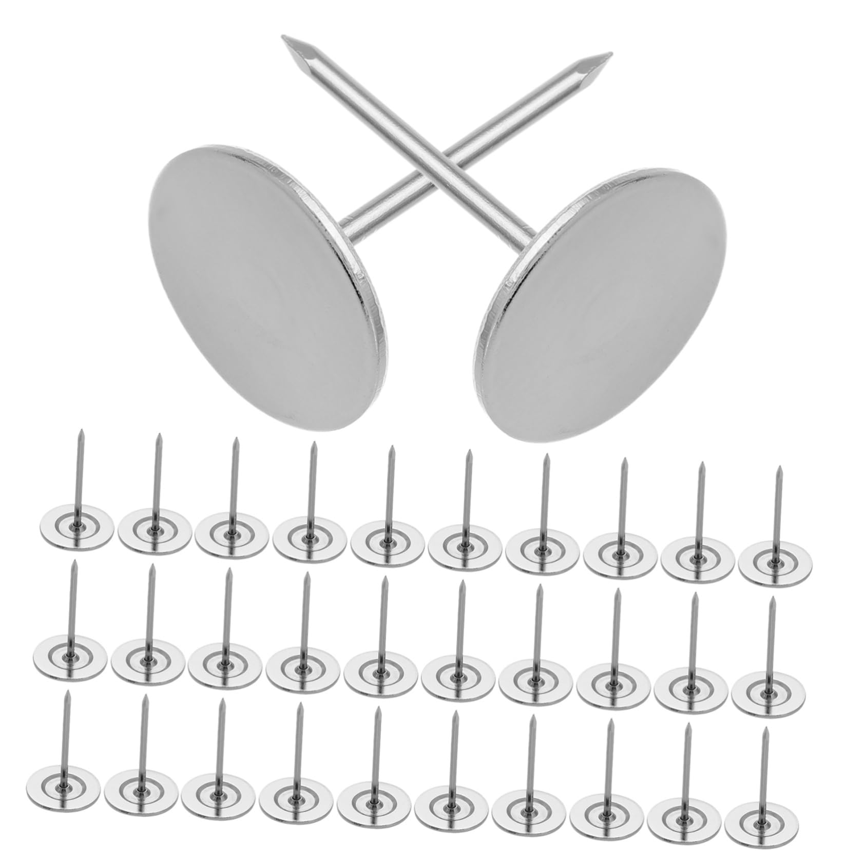 DOITOOL Flat Push Wall 100pcs Large Upholstery Tacks Non-damaging Soft Nails for Furniture Upholstery and Wall Mounting