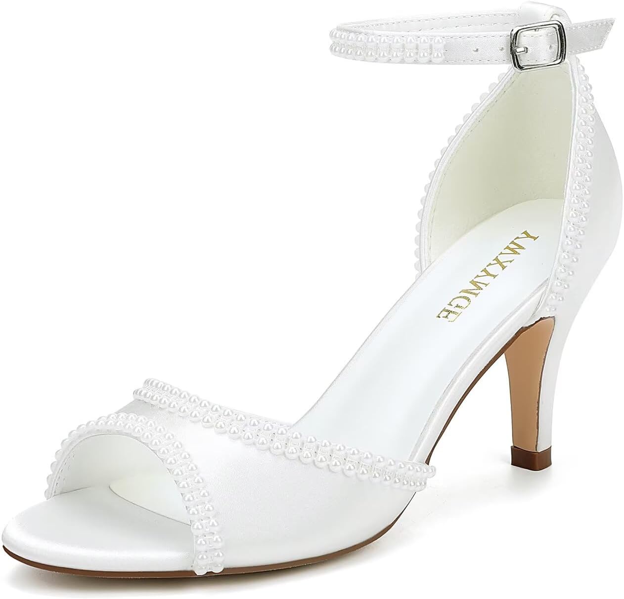 Bridal Low Heel Shoes - Peep Toe Comfort