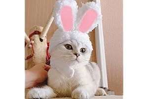 YUJUN Dog Easter Bunny Rabbit Hat for Small Dogs and Cats