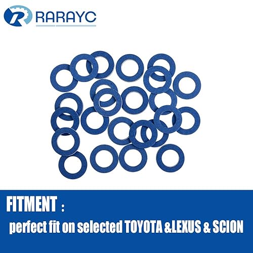 Miniatura 9 de (100 piezas) Juntas de tapón de drenaje de aceite de repuesto para Toyota Lexus SCION Crush Washer Seals Replaces# 9043012031 Aluminio