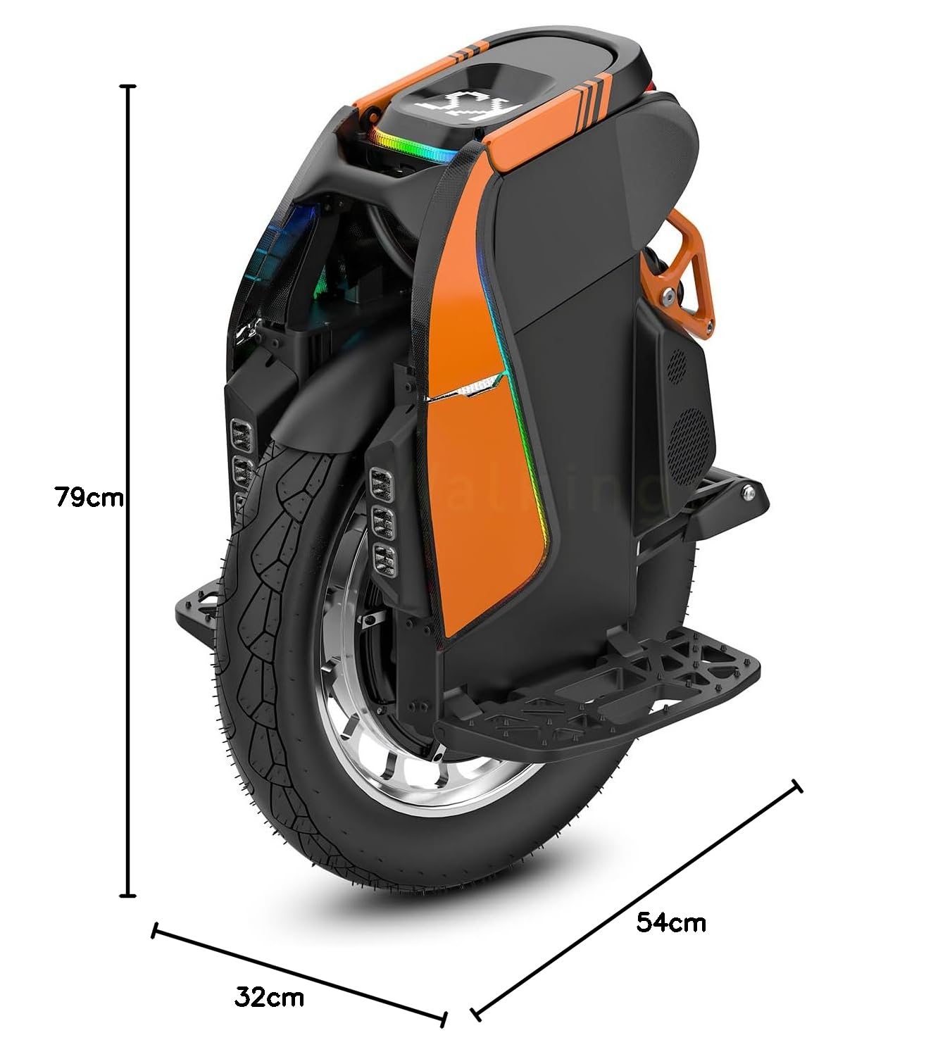 Kingsong KS-S19 Monociclo Eléctrico, Adulto,Negro, Motor 3500W, Autonomía hasta 150km, Limitado a 25km/h, Neumático Hinchable 18", Altavoz y Bluetooth