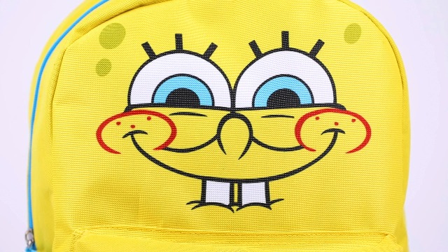 Ruz SpongeBob 12-Inch Mini Backpack For Toddlers & Kids – Blue & Yellow, Small Bookbag With Adjustable Straps - View #4