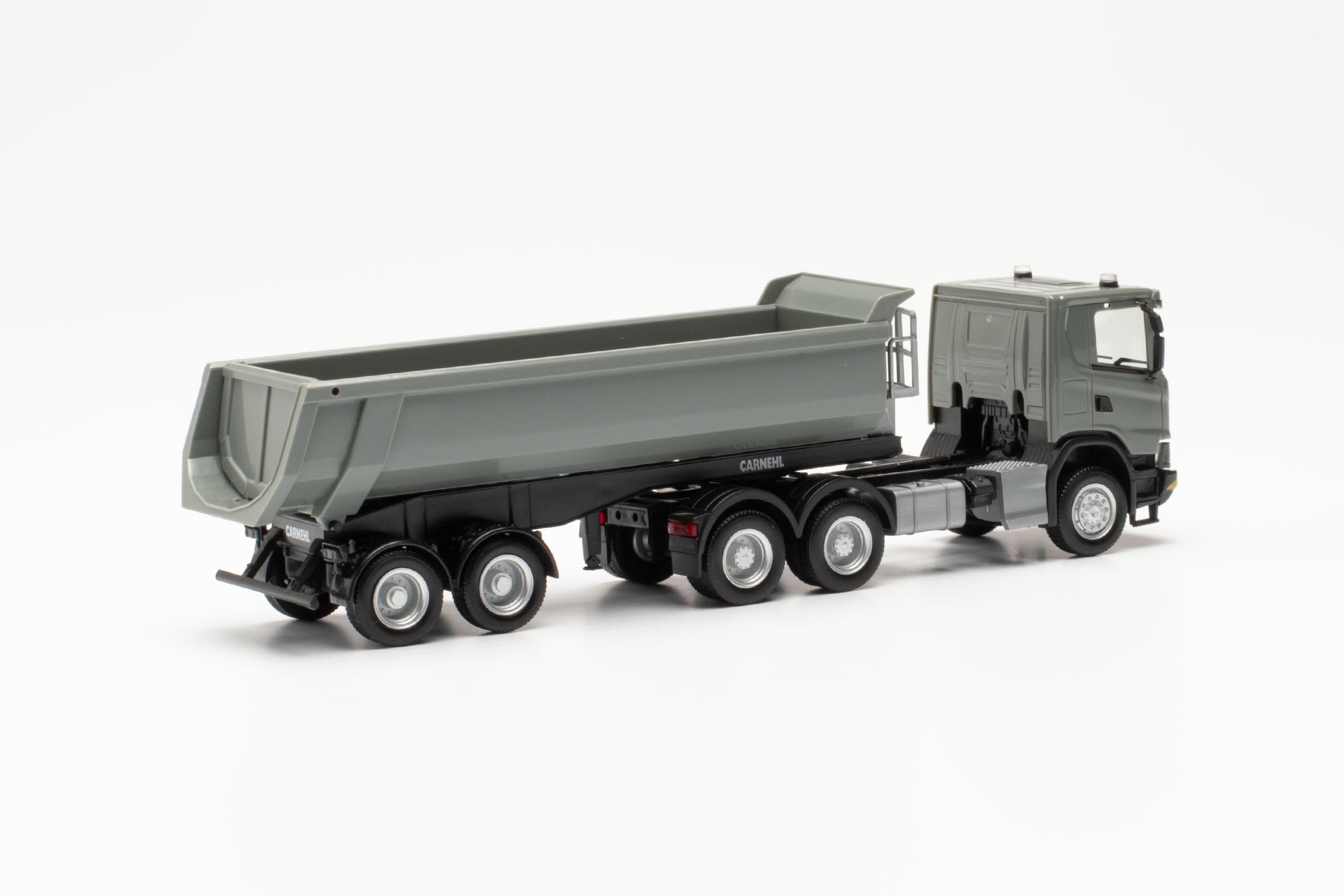 Herpa modello di camion Scania CG 17 6x6 semirimorchio ribaltabile 3/2, in scala 1:87, pezzo da collezione, modello tedesco, statuetta plastica