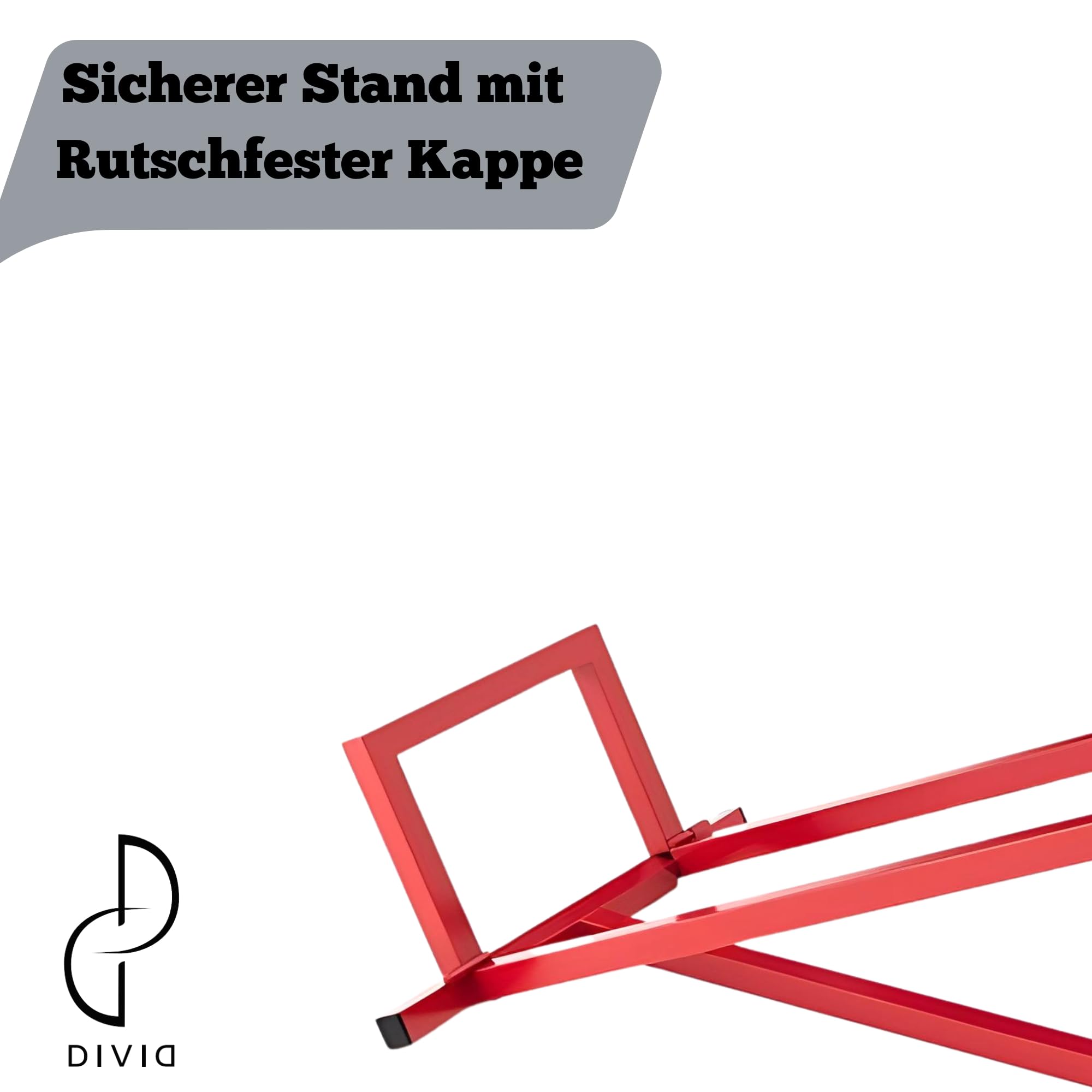 DIVID Hebevorrichtung Reinigungshilfe für Aufsitzrasenmäher, Traktor Heber bis 400Kg, 35 Grad Neigung, Hebebühne Rot