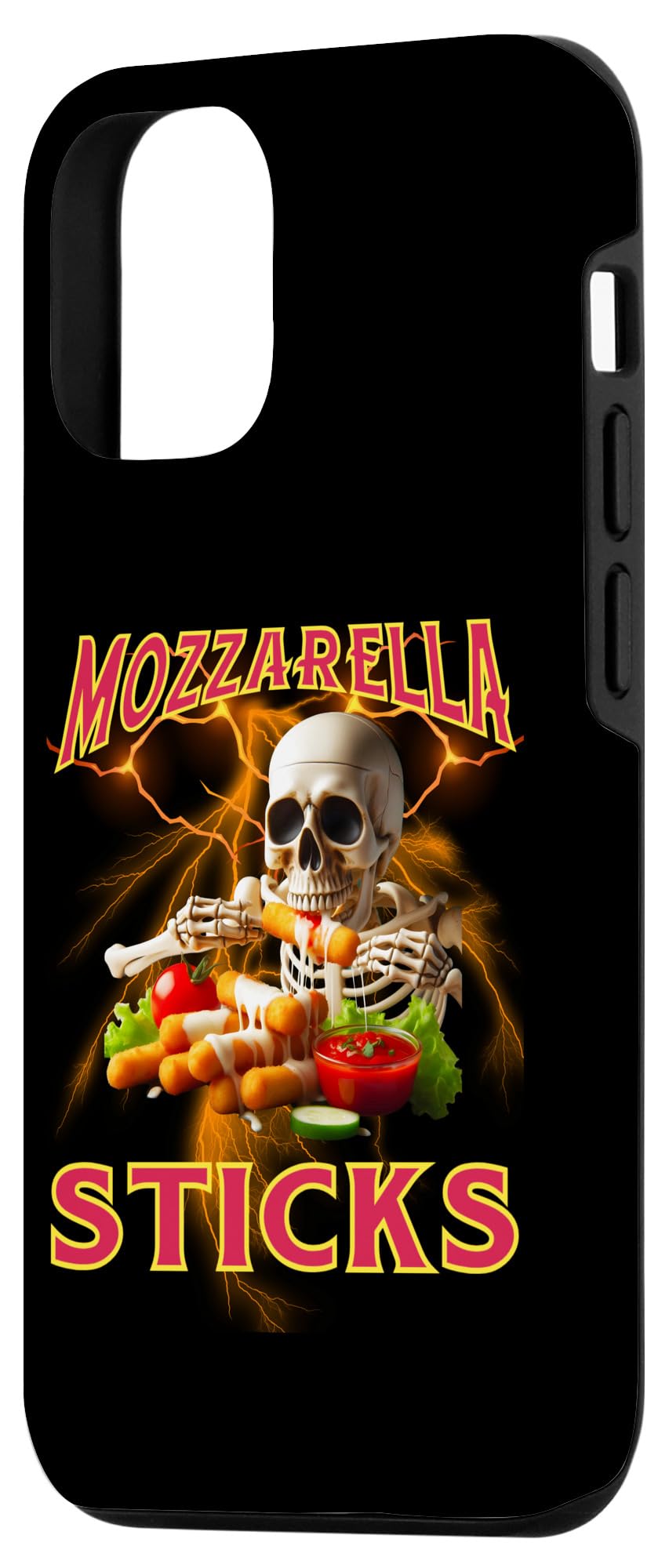 iPhone 15 Mozzarella Sticks Bootleg Rap, Heavy Metal Mozzarella Sticks Case - Image 2