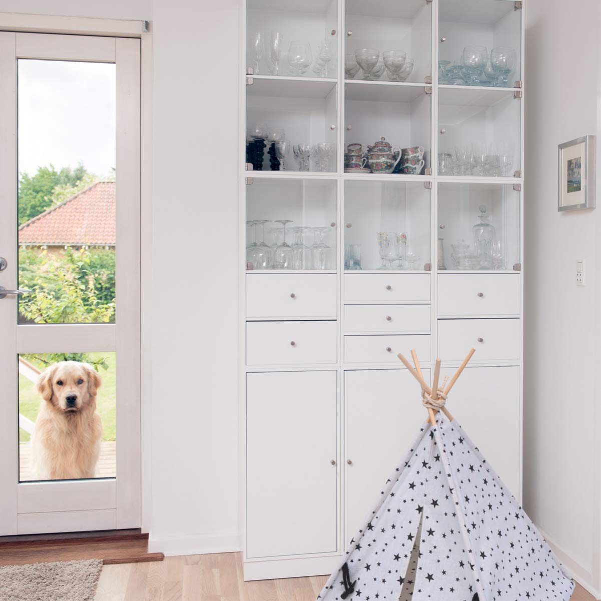 UKCOCO Tente pour Animaux de Compagnie - Petite Colombe Tipi pour Animaux de Compagnie pour Chien Lavable Mignon Chenil Portable pour Chiens de ie Cage pour Chats pour