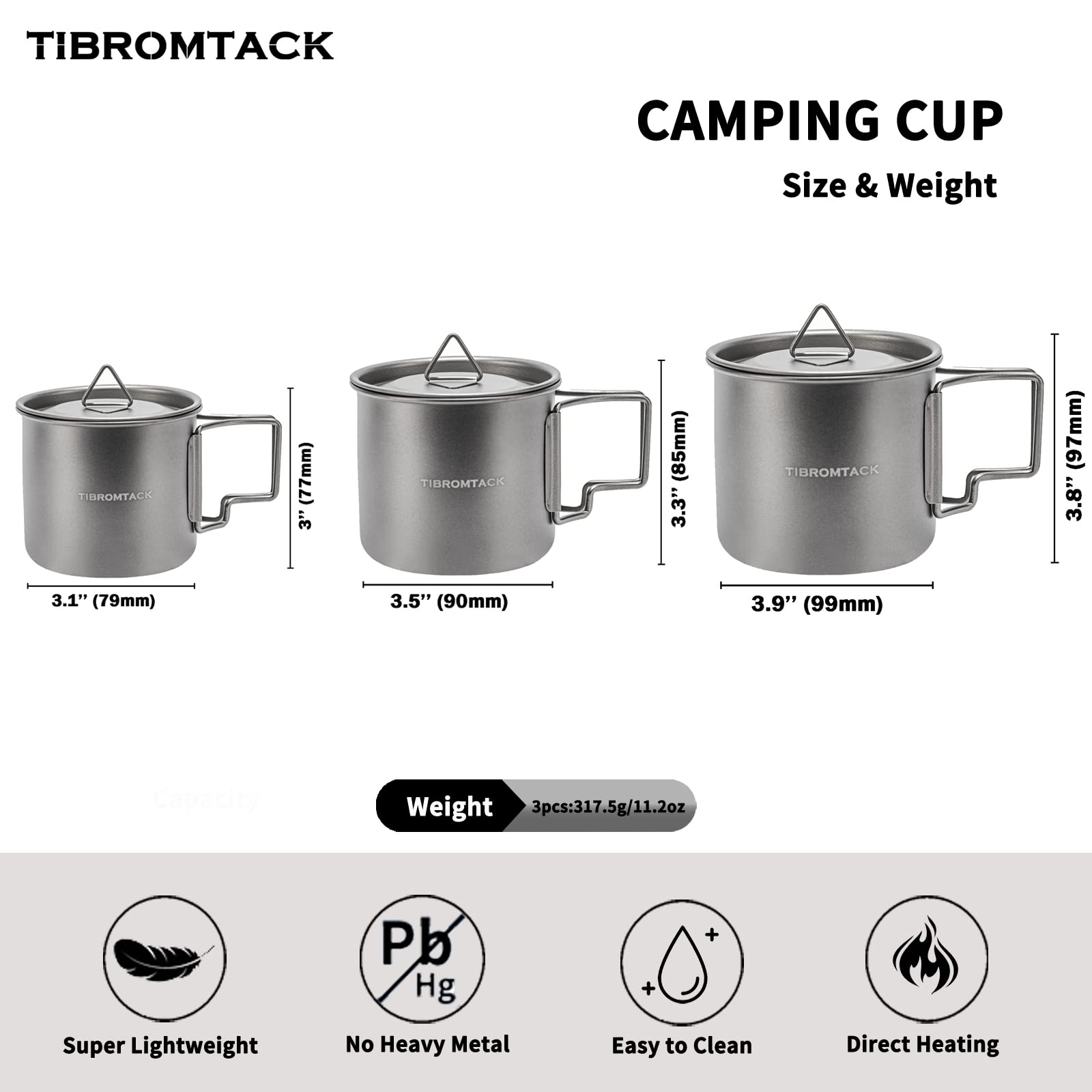 3 x Campingbecher (3 Stück/350 ml + 500 ml + 700 ml)