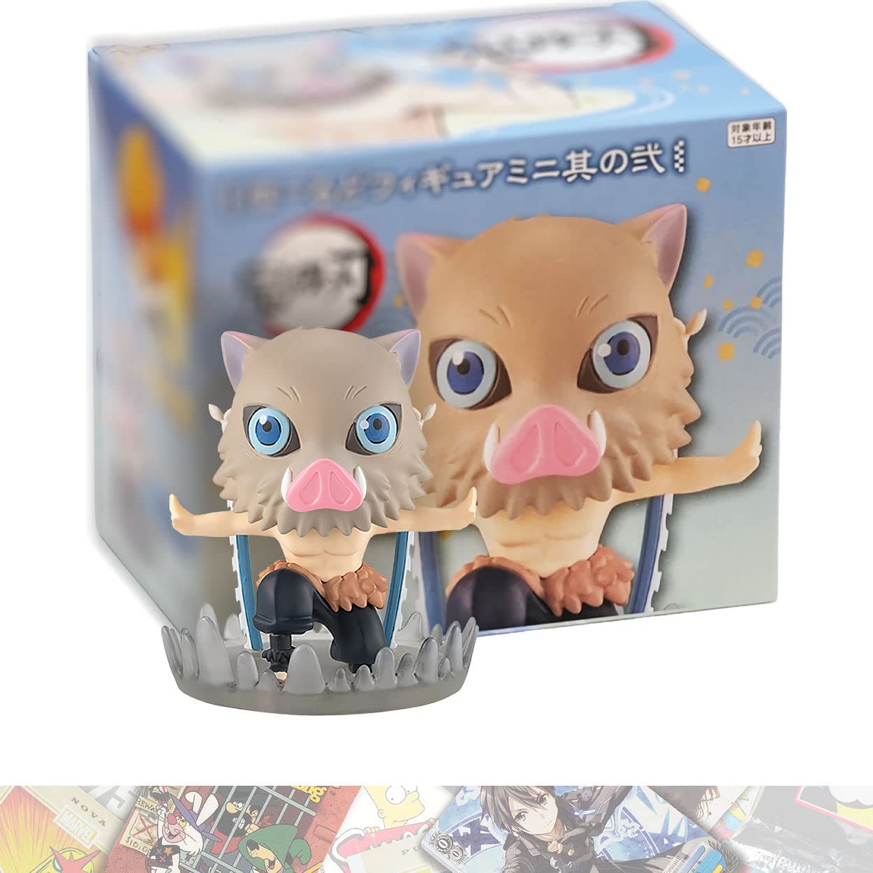 My Pet Elephant Inosuke Hashibira: 7cm Hold Figure Statue Figurine Bundled with 1 A.C.G. Compatible Theme Trading Card (0568)