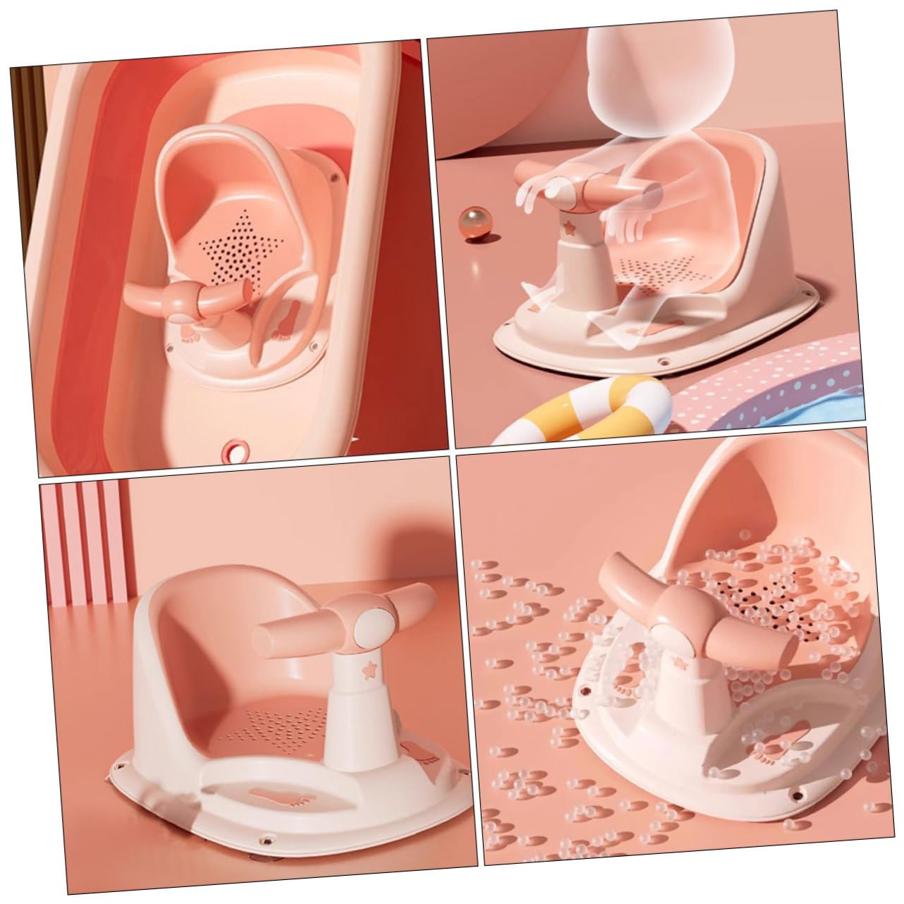 Asiento de Baño para Ñiño Diseño Antideslizante, Material Pp y Tpe Seguro, Adecuado Hogar y Apartamento, Proporciona una Experiencia de Baño Segura y Cómoda