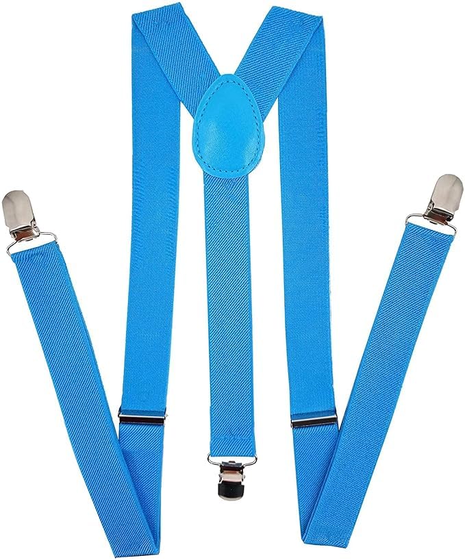 bow tie house Y-Back style Suspender Belts for boys, kids,men and women (light blue)-picture-18