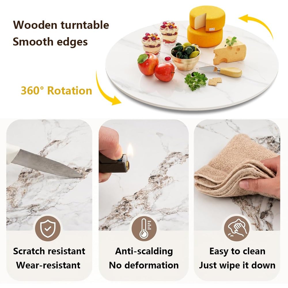 Generic Bandeja Giratoria De Madera Comedor Redonda Lazy Susan De Cocina