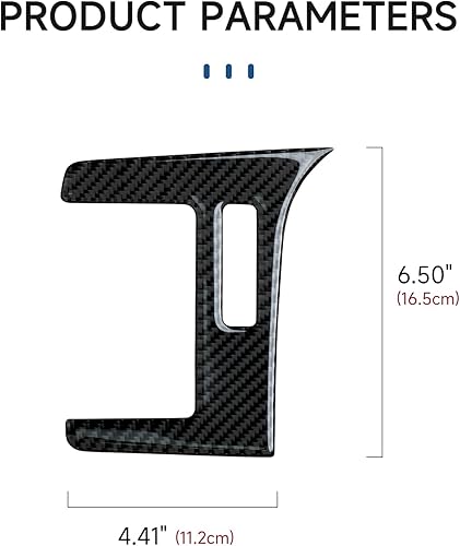 Miniatura 7 de Cubierta de Moldura Decorativa de Fibra de Carbono para Salpicadero de Automóvil, Rejilla de Ventilación Lateral del Aire Acondicionado AC para