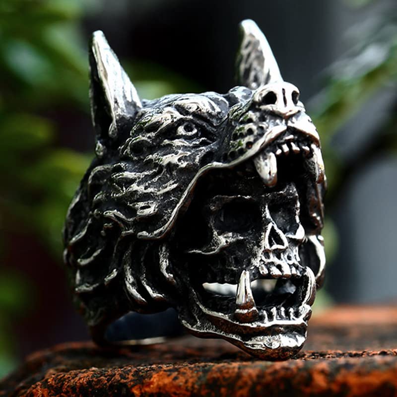 Image of 2023 Skull Ring Cool Evil Death Punk Rock Stainless Steel Rings Aly Style Jewelry