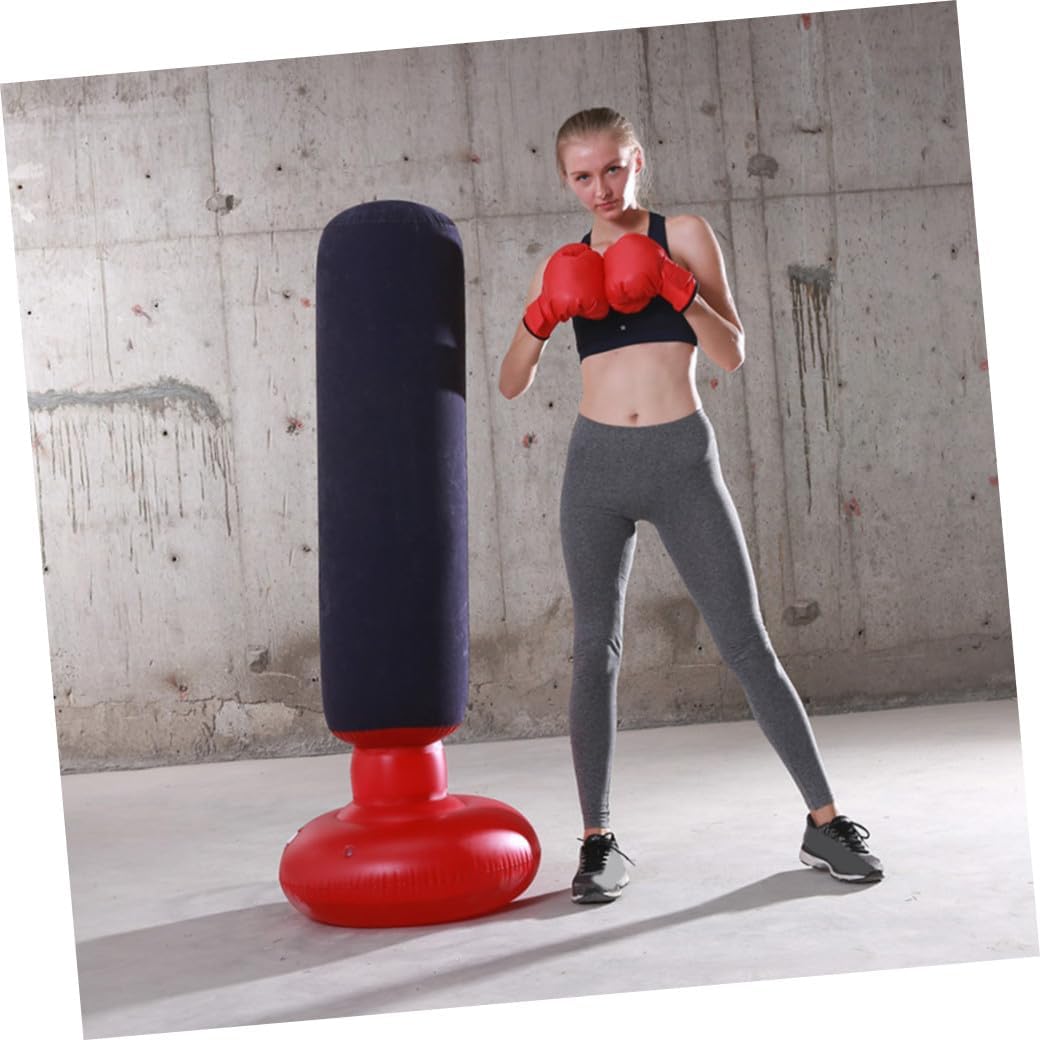 KOMBIUDA 1.6m Inflatable Fitness Sandbags PVC Boxing Post for Boys and Girls Adults Workout Sandbags Exercise Bag Height
