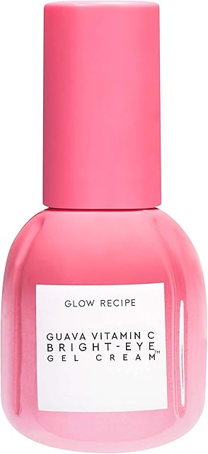 Glow Recipe Guava Vitamin C Bright-Eye Gel Cream - 3% Niacinamide Blend + Peptides & Green Caffeine to Brighten and Firm Under Eye Bags - Hydrating Gentle Eye Cream for Dark Circles & Puffiness (15ml)