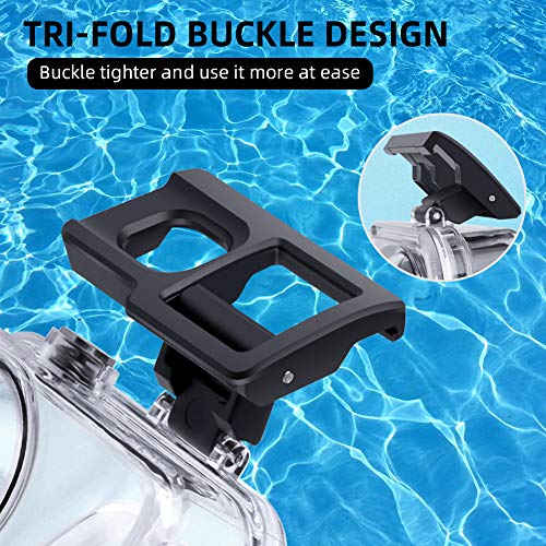 ParaPace 45M Waterproof Housing Case for Gopro Max,Action Camera Underwater Diving Protective Shell with Bracket Accessories - Thumbnail 4