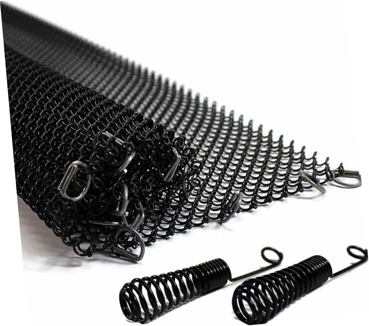 2pcs Fireplace Screen Curtains Fireproof Mesh Panels with Handles Fireplace for to Install