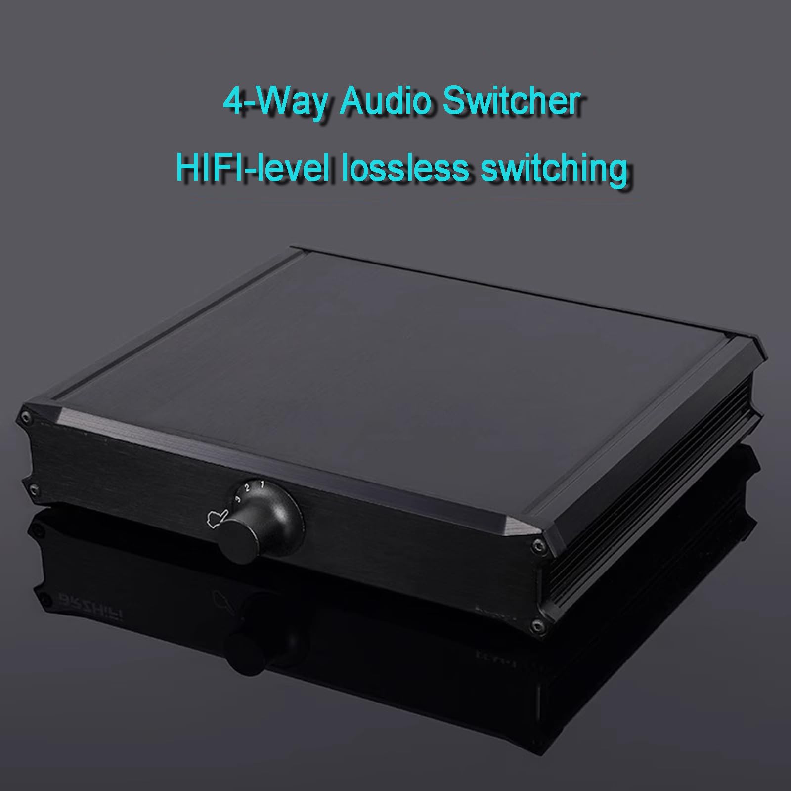 Commutatore Audio 4 in 1 Uscita, Scatola di Commutazione del Segnale Sorgente Audio Stereo, Scatola di Divisione Audio Passiva Manuale, Selettore Hi-Fi Lossless