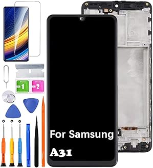 for Samsung A31 Screen Replacement with Frame INCELL for Samsung A315F A315G/DS A315G A315N LCD Display Touch Digitizer Assembly with Repair Part Tools（No Fingerprint Function）