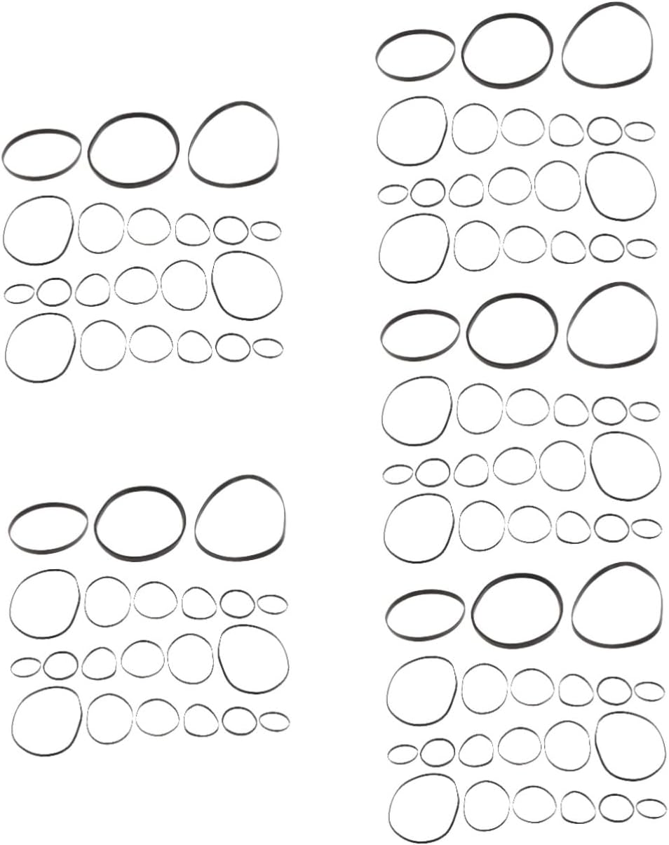 SAFIGLE 250pcs Recorder Rubber Belt Replacement for Cassette Decks Flat Design Absorption for Repairing Audio Equipment and Devices