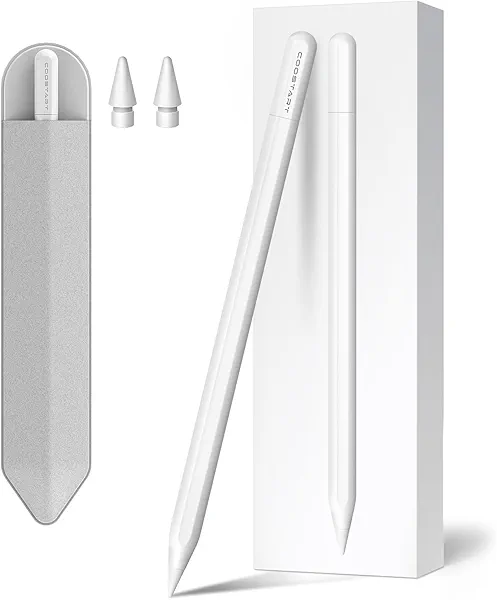 Stylus Pen for iPad 9th&10th Generation, 5 Mins Ultra Fast Charging Active Pencil Compatible with 2018-2023 Apple iPad 6/7/8/9/10th, Air 3/4/5, Mini 5/6, Pro 11"/12.9", White