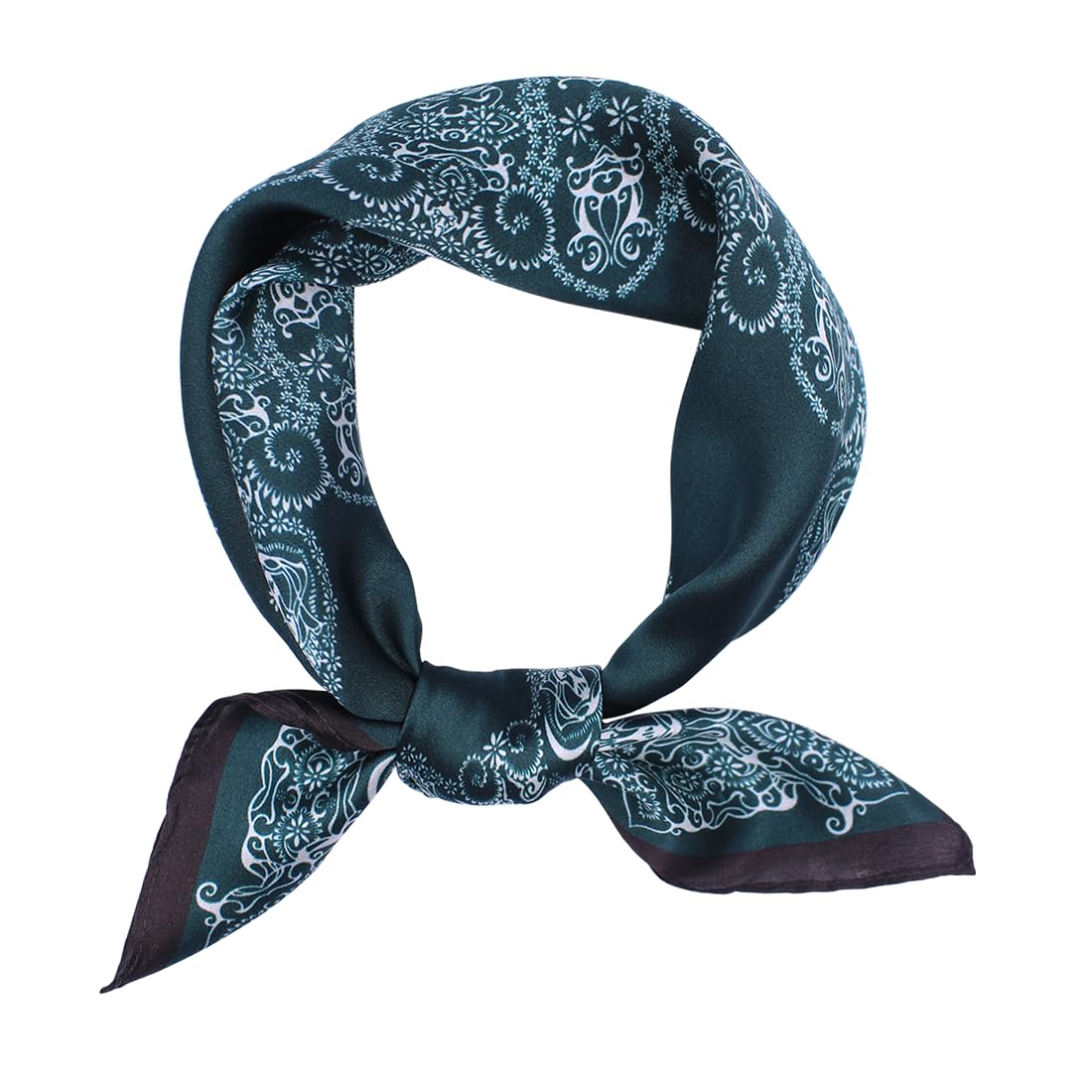 ANDANTINO 100% Mulberry Silk Scarf -21” Square Neckerchief with Gift Packed