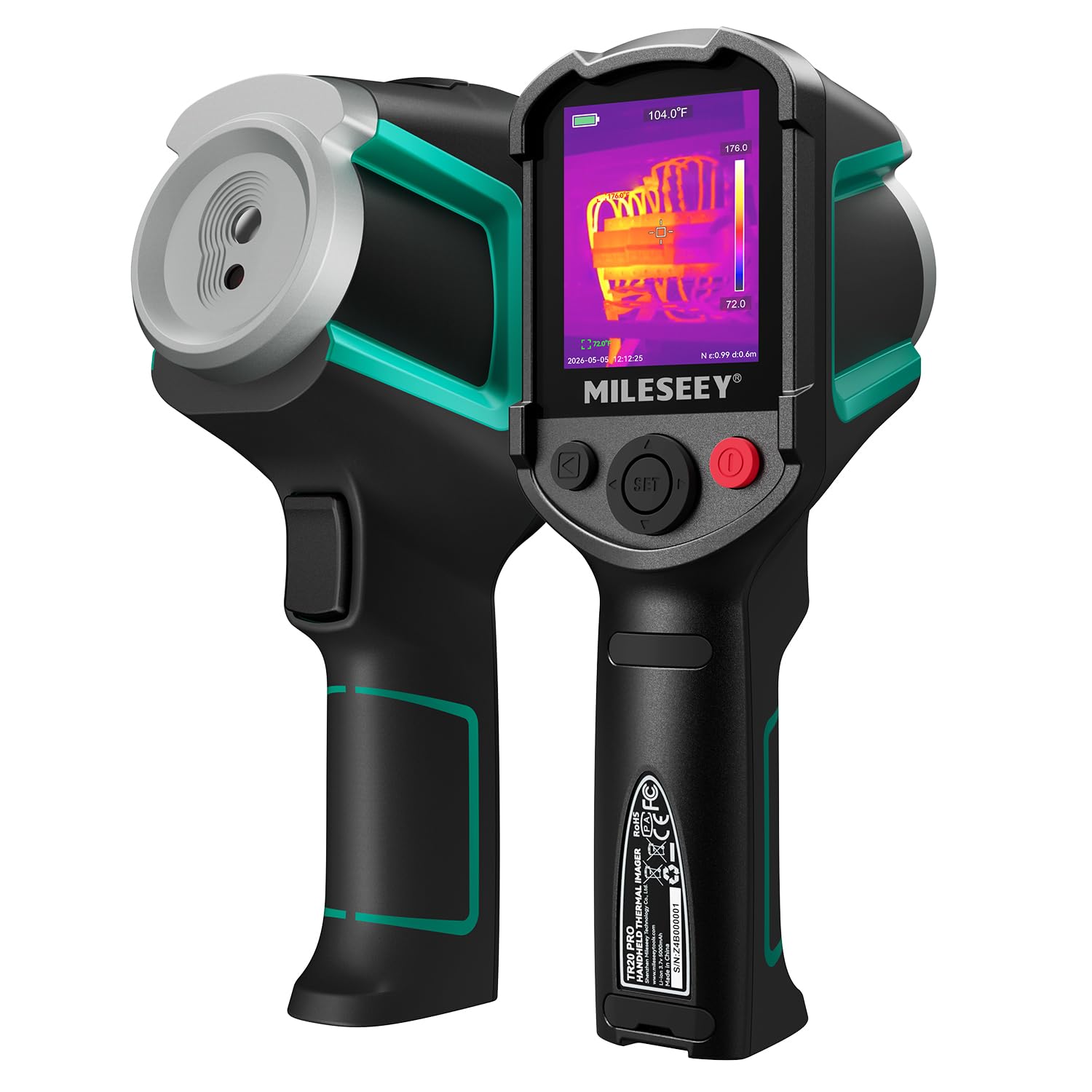 MiLESEEY TR20 Pro Caméra Thermique 320x240 50Hz Double Caméra Portable | Résolution 320 x 240, Caméra thermique infrarouge portable à double objectif, compatible avec un logiciel d'analyse sur PC