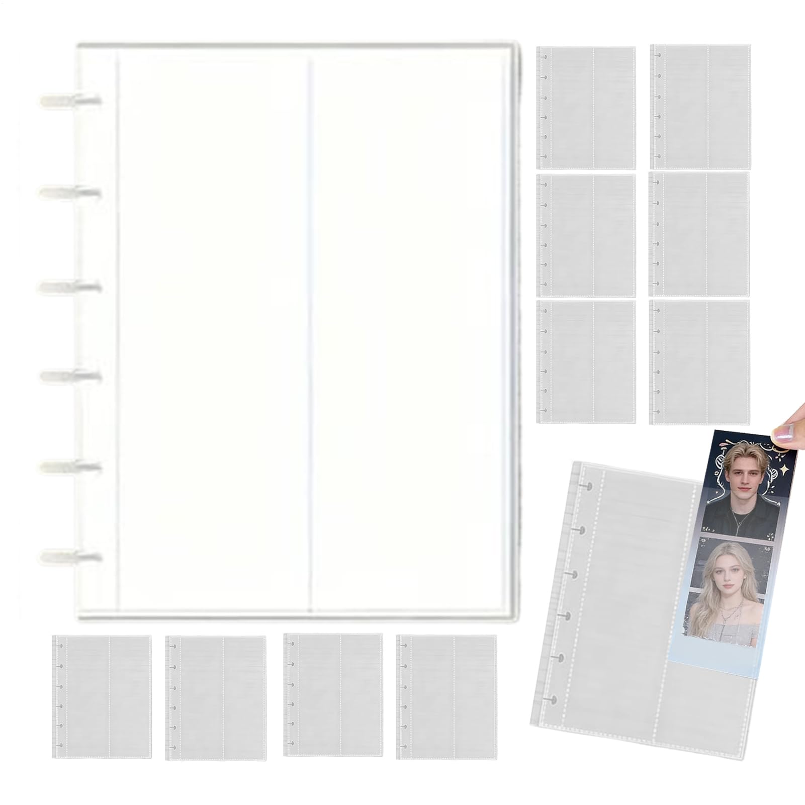 Álbum de Fotos Photobooth | Recuerdo Protector Transparente,Libro de Recuerdos Álbum de Fotos | para Protección, Exhibición, Colección en Bodas, Cumpleaños, Parejas, Niños, Adultos,